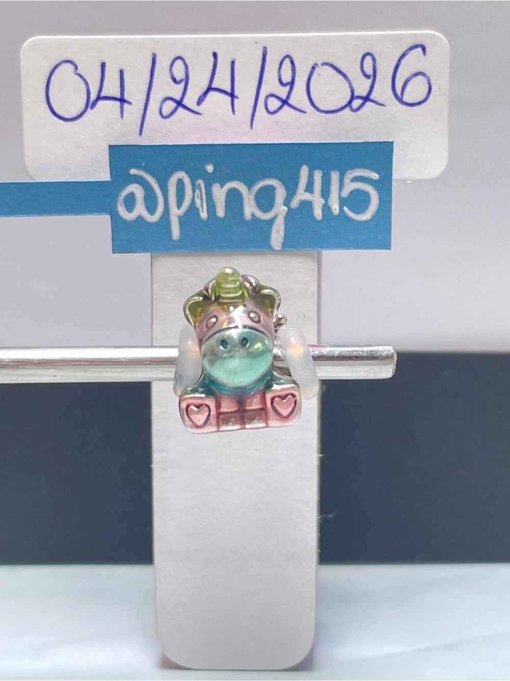 Pandora Colorful Rainbow Bruno the Unicorn Charm - Picture 5 of 12